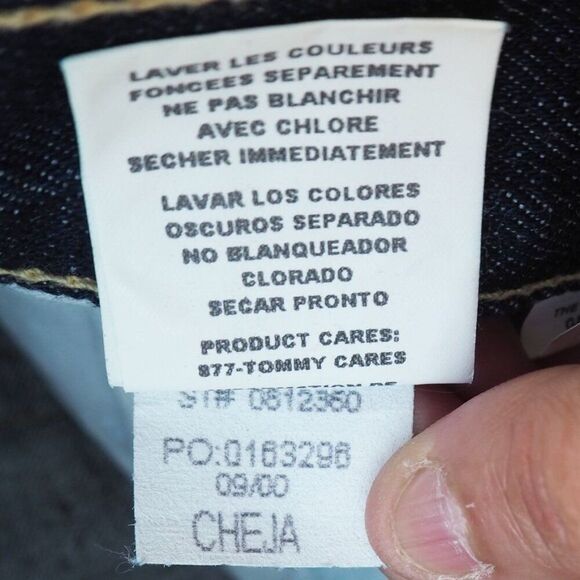 Tommy Jeans Vintage Y2K Straight Leg 5 Pocket Dark Wash Jeans Junior 5 - Picture 8 of 13